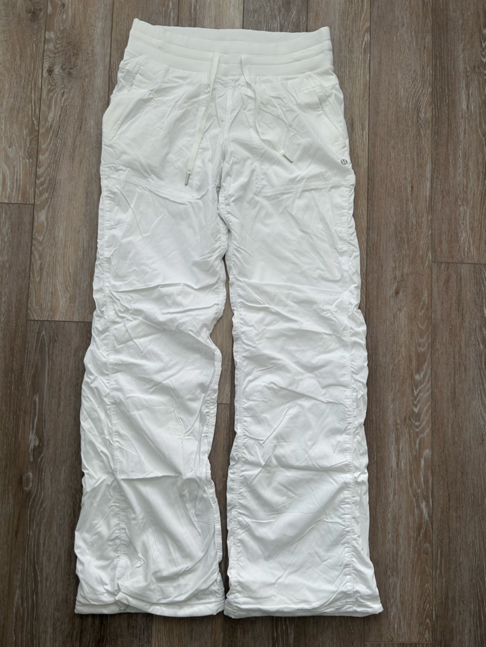 lululemon athletica White Ruched Drawstring Track Pants
